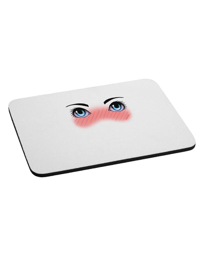 Blushing Anime Eyes Mousepad by TooLoud-TooLoud-White-Davson Sales