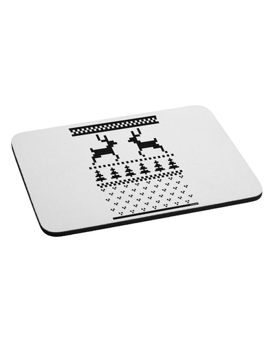 Ugly Christmas Sweater Reindeer Pattern Mousepad-TooLoud-White-Davson Sales