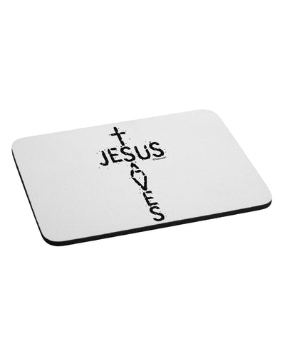 Jesus Saves - Cross Shape Design Mousepad by TooLoud-TooLoud-White-Davson Sales