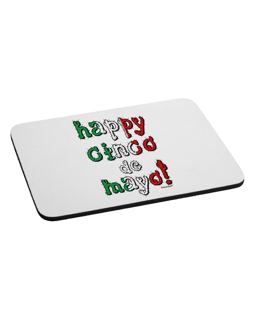 Happy Cinco de Mayo - Cactus Design Mousepad by TooLoud-TooLoud-White-Davson Sales