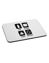 Eat Sleep Poop Repeat Mousepad-TooLoud-White-Davson Sales