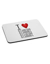 I Heart Binary Data Mousepad-TooLoud-White-Davson Sales