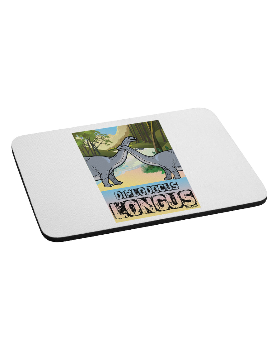 Diplodocus Longus - With Name Mousepad by TooLoud-TooLoud-White-Davson Sales