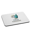 Blue & Silver Happy Hanukkah Mousepad-TooLoud-White-Davson Sales