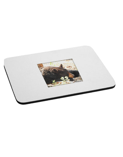 Laying Black Bear Mousepad-TooLoud-White-Davson Sales