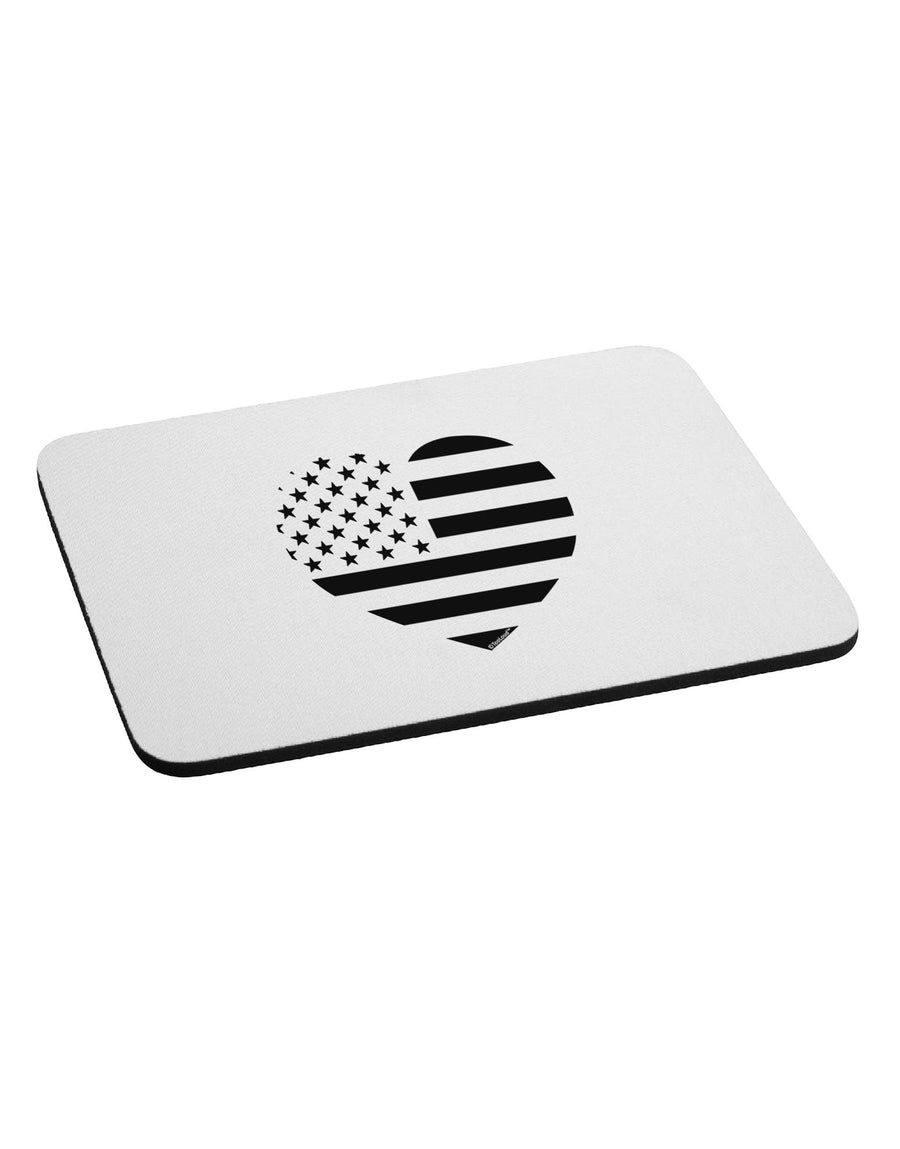 American Flag Heart Design - Stamp Style Mousepad by TooLoud-TooLoud-White-Davson Sales