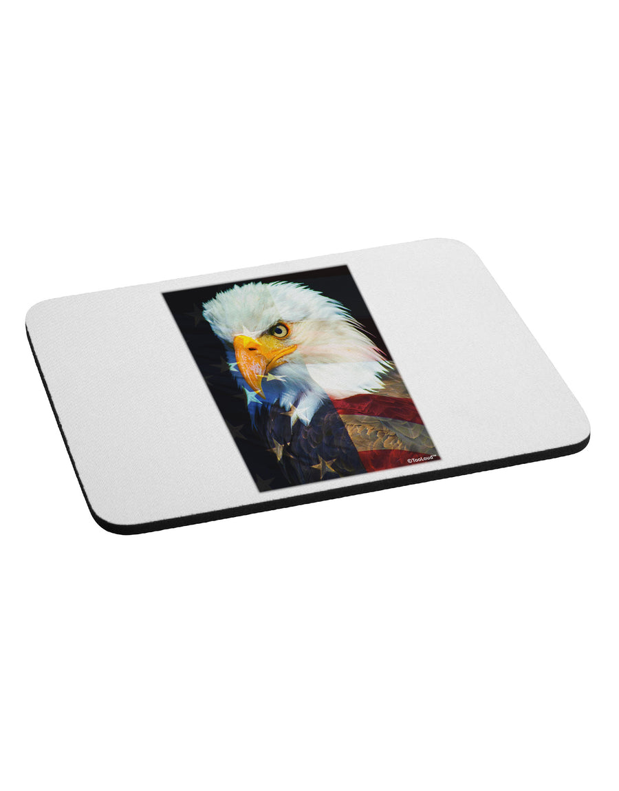 Patriotic Bald Eagle - American Flag Mousepad by TooLoud-TooLoud-White-Davson Sales