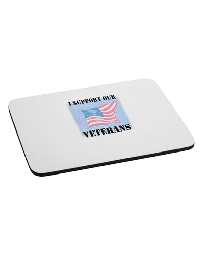 Support Our Veterans Mousepad-TooLoud-White-Davson Sales