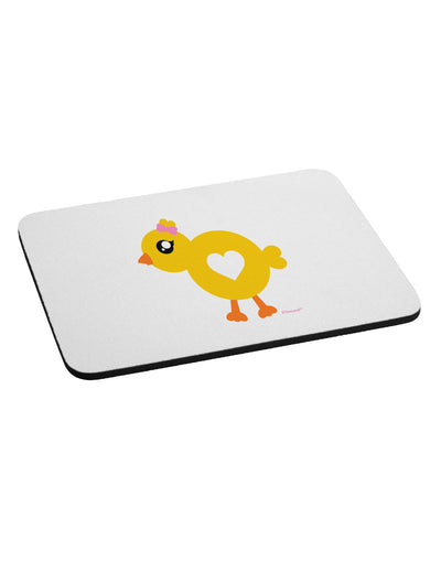 Cute Chick with Bow Mousepad by TooLoud-TooLoud-White-Davson Sales