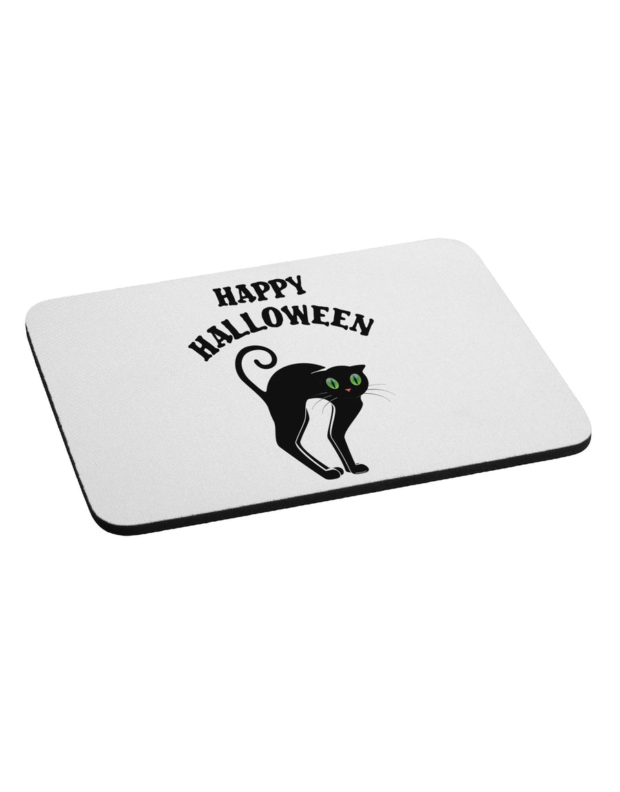 Happy Halloween Cute Black Cat Halloween Mousepad-TooLoud-White-Davson Sales