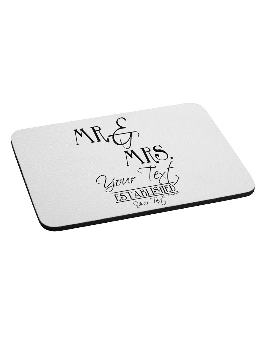 Personalized Mr and Mrs -Name- Established -Date- Design Mousepad-TooLoud-White-Davson Sales