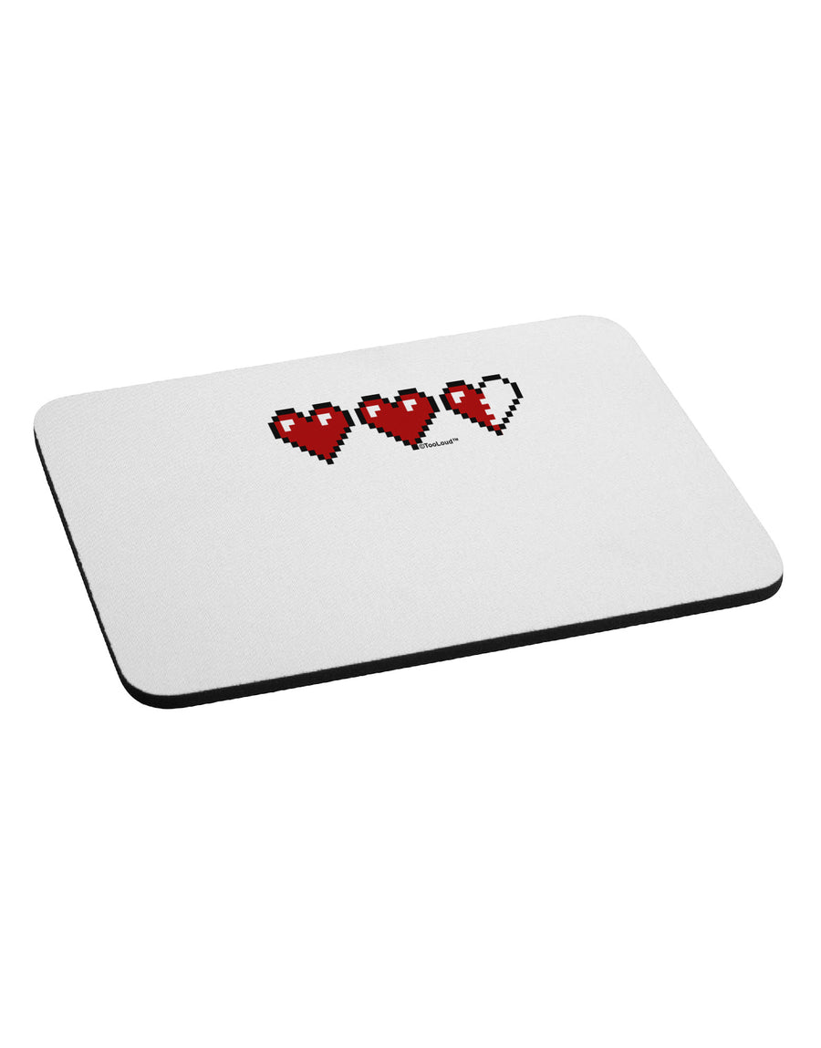 Couples Pixel Heart Life Bar - Left Mousepad by TooLoud-TooLoud-White-Davson Sales