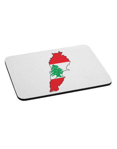 Lebanon Flag Silhouette Mousepad-TooLoud-White-Davson Sales