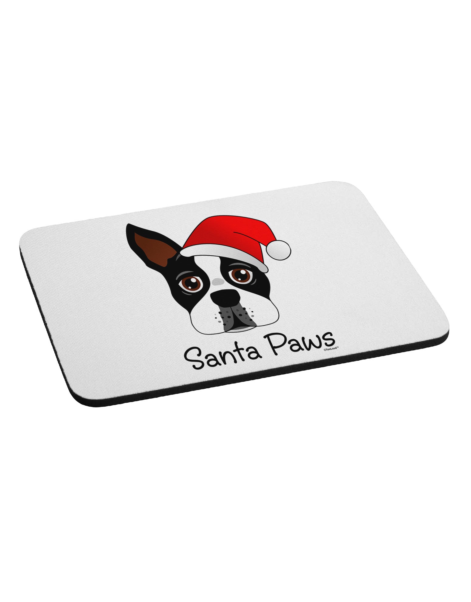 Santa Paws Christmas Dog Mousepad-TooLoud-White-Davson Sales