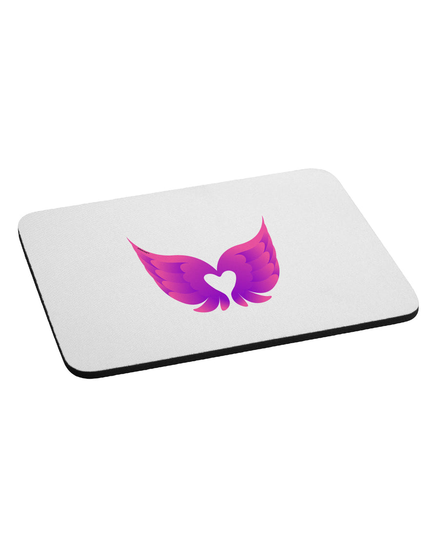 Cute Angel Wings Pair Heart Mousepad-TooLoud-White-Davson Sales