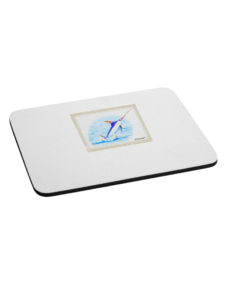 Swordfish Watercolor Mousepad-TooLoud-White-Davson Sales