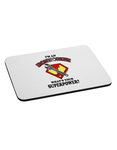 Ironworker - Superpower Mousepad-TooLoud-White-Davson Sales