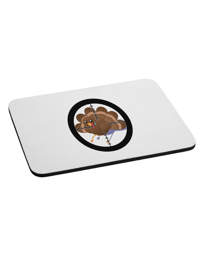 Turkey Trouble - Thanksgiving Funny Mousepad-TooLoud-White-Davson Sales