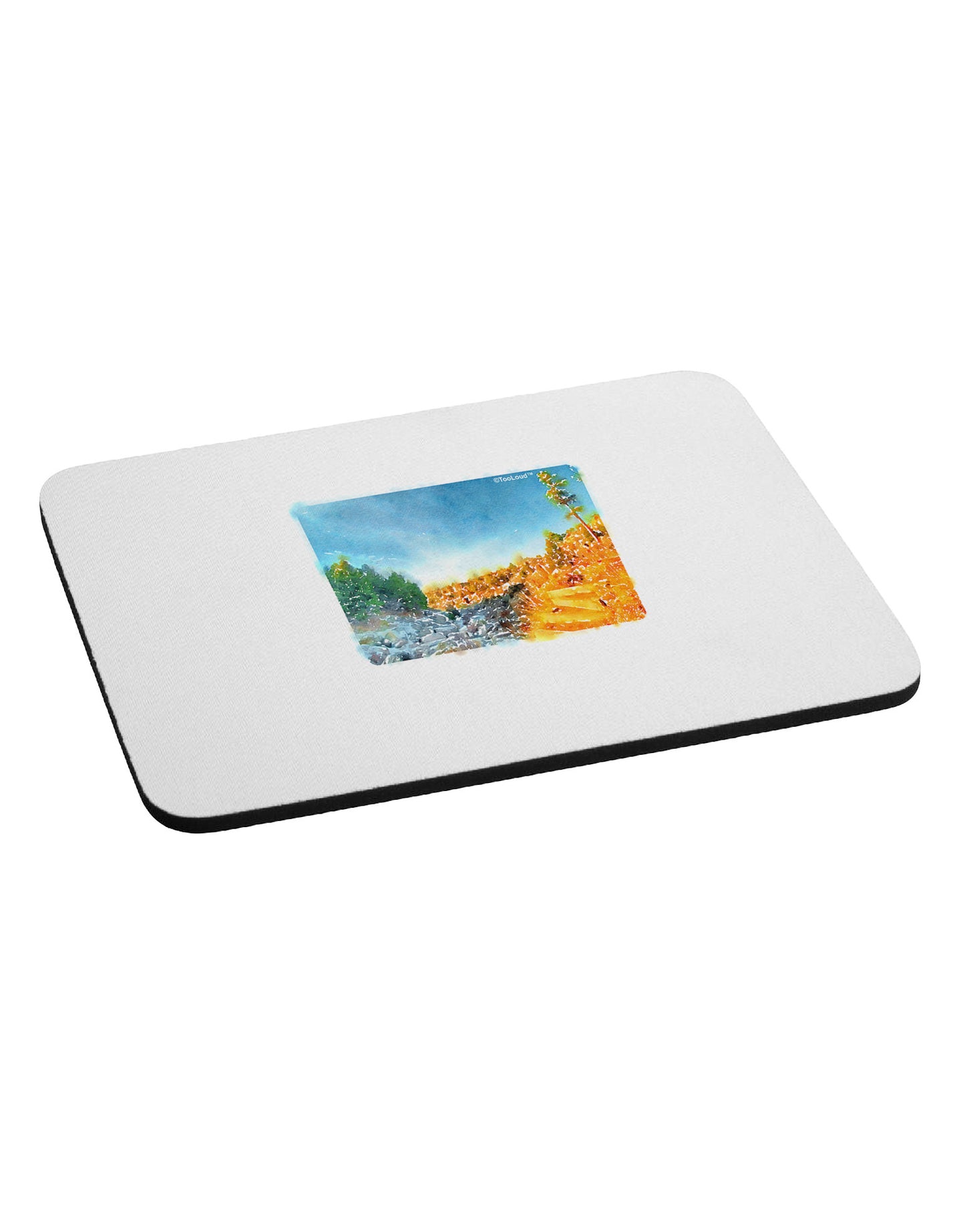 Castlewood Canyon Watercolor Mousepad-TooLoud-White-Davson Sales