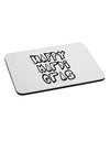 Happy Mardi Gras Text 2 BnW Mousepad-TooLoud-White-Davson Sales