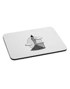 Moonlit Wizard Tower - Grayscale Mousepad-TooLoud-White-Davson Sales