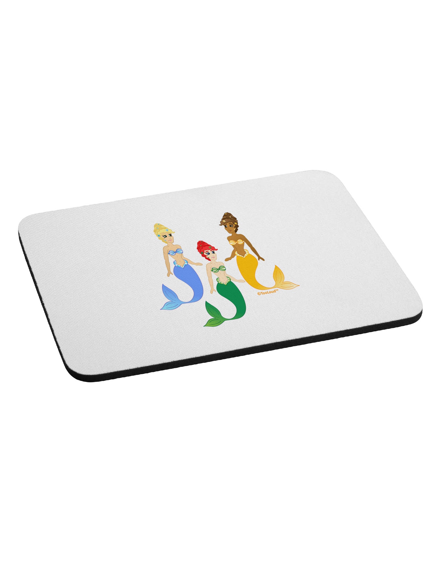 Three Mermaids Mousepad-TooLoud-White-Davson Sales