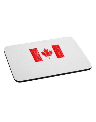 Distressed Canadian Flag Maple Leaf Mousepad-TooLoud-White-Davson Sales