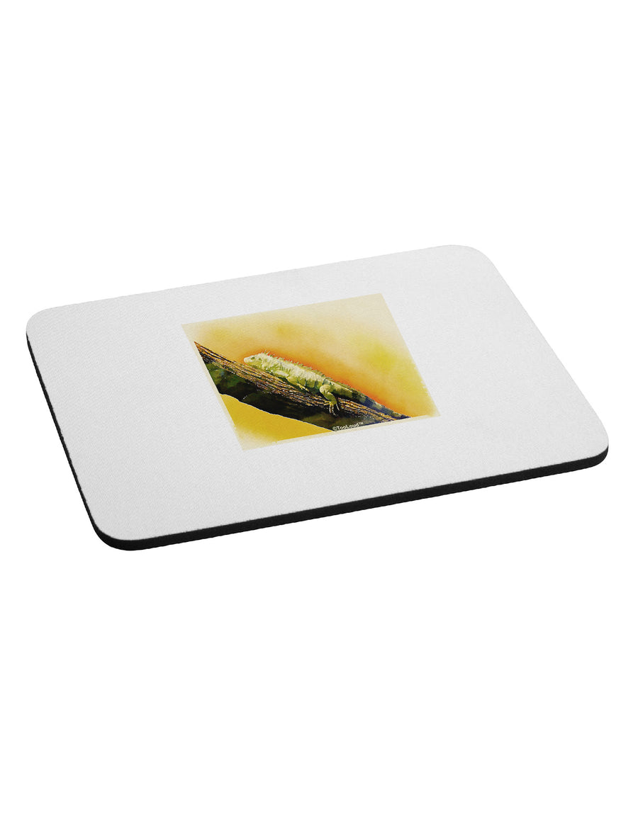 Iguana Watercolor Mousepad-TooLoud-White-Davson Sales