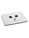 Green-Eyed Cute Cat Face Mousepad-TooLoud-White-Davson Sales