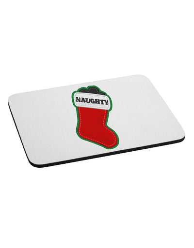 Naughty Coal Cute Christmas Stocking Mousepad-TooLoud-White-Davson Sales