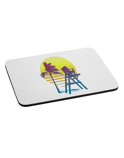 LA Beach Silhouette Letters Mousepad-TooLoud-White-Davson Sales