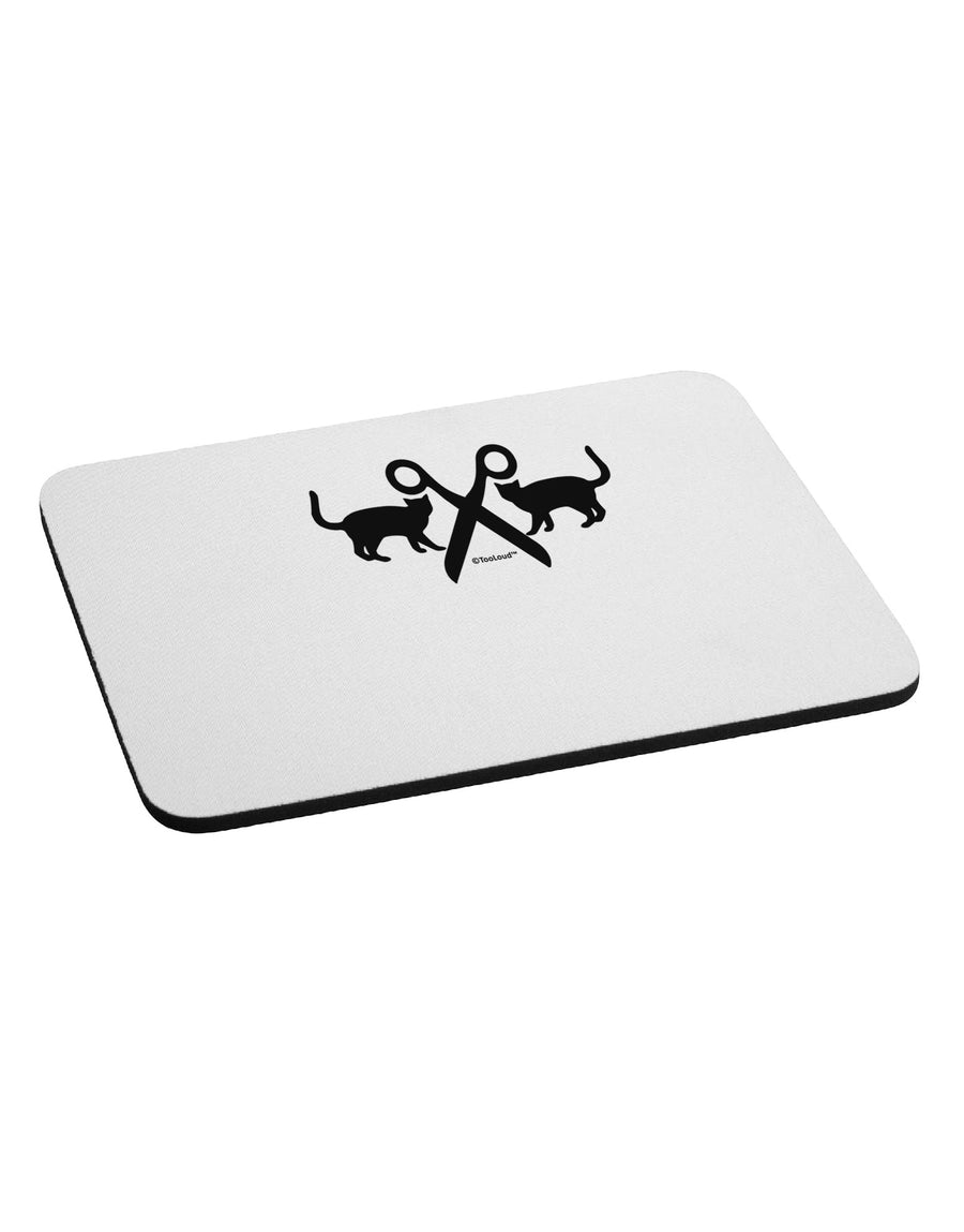 Two Cats With Scissors Mousepad by TooLoud-TooLoud-White-Davson Sales