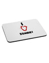 I Heart Zombies - Bloody Heart Mousepad-TooLoud-White-Davson Sales