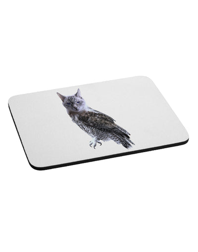 Lucky Cat Owl Mousepad-TooLoud-White-Davson Sales