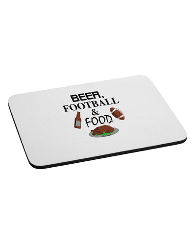 Beer Football Food Mousepad-TooLoud-White-Davson Sales