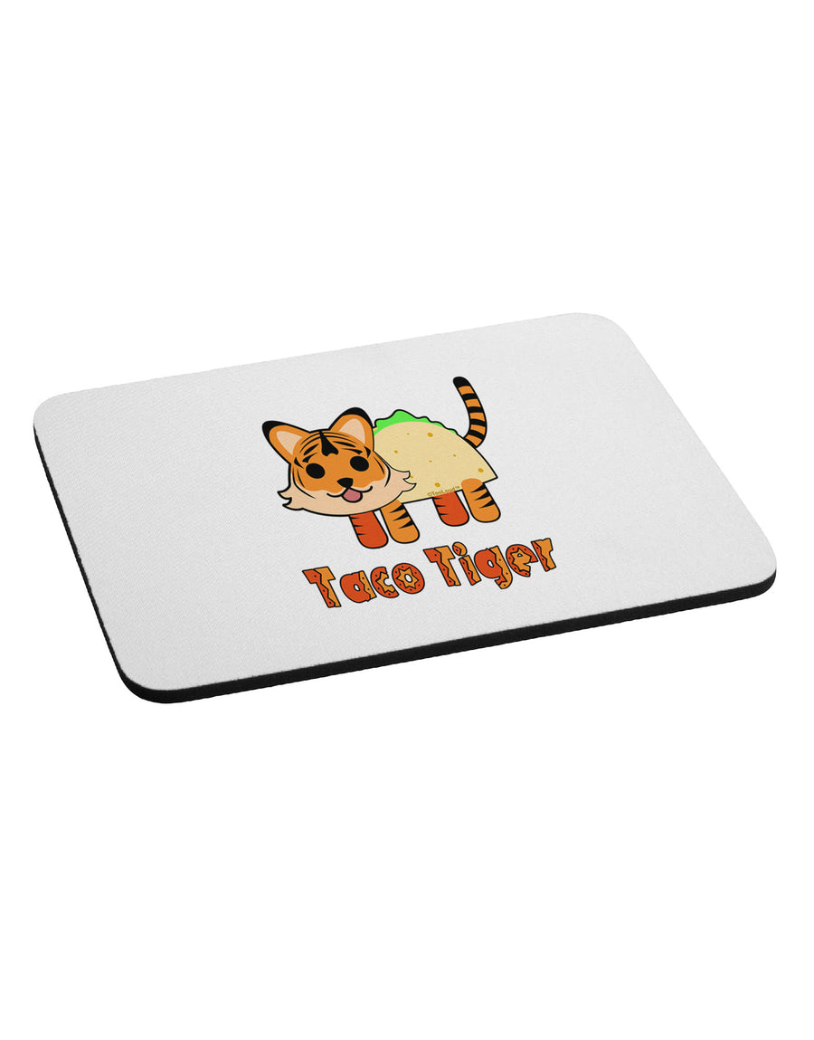 Cute Taco Tiger Text Mousepad-TooLoud-White-Davson Sales