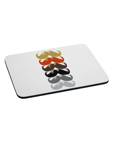 Natural Mustache Rainbow Mousepad-TooLoud-White-Davson Sales