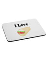 I Love Burritos - Funny Food Mousepad-TooLoud-White-Davson Sales