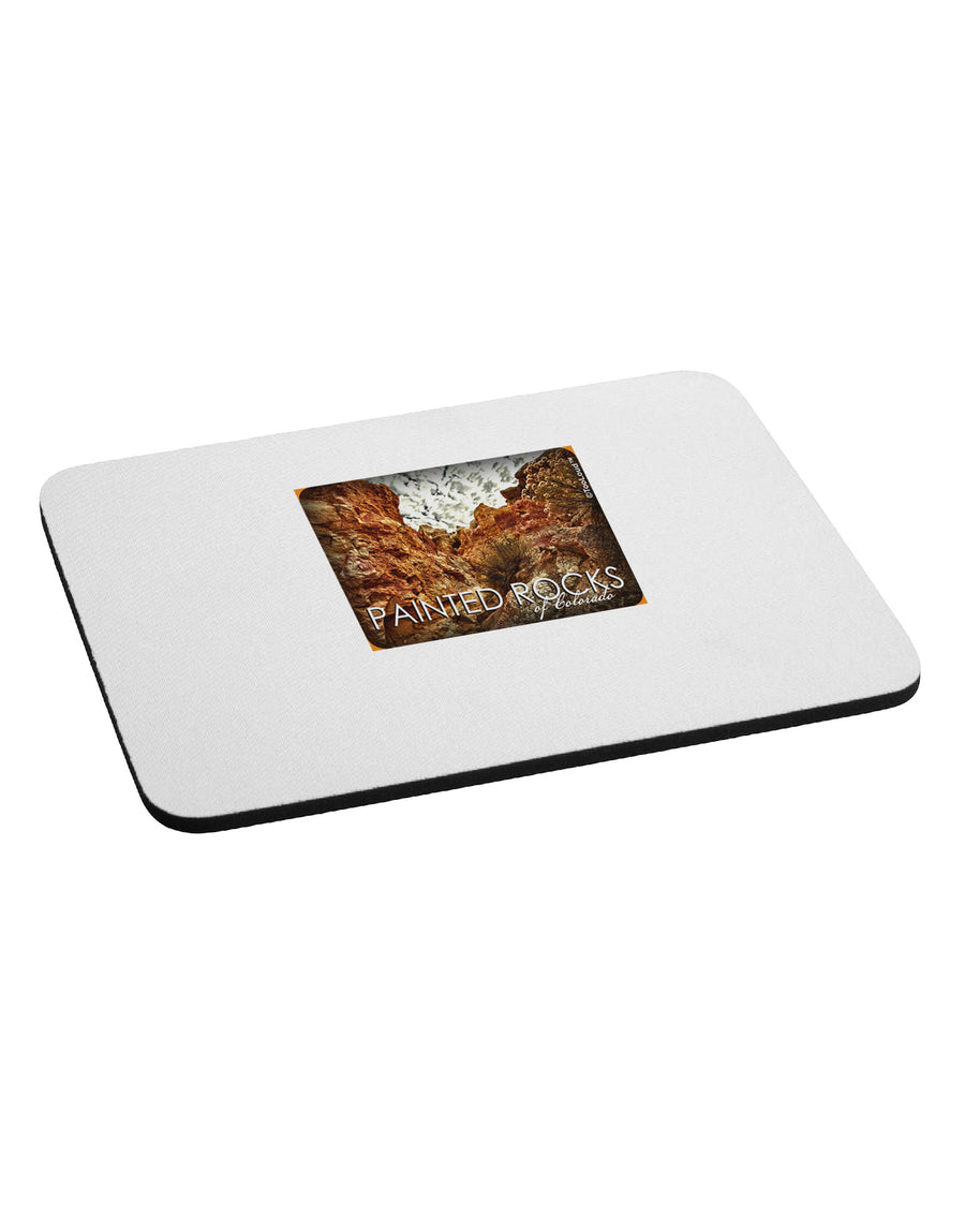 Colorado Painted Rocks Text Mousepad-TooLoud-White-Davson Sales