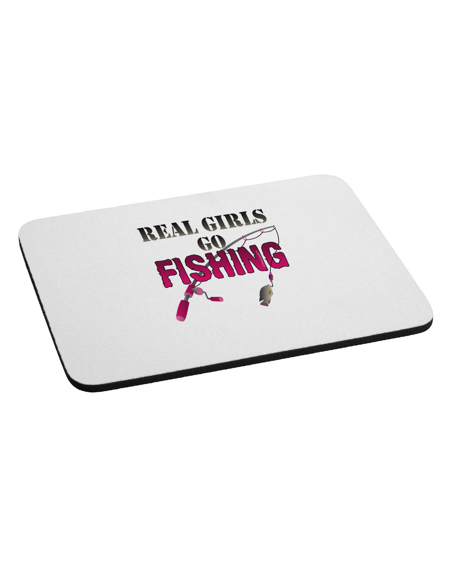 Real Girls Go Fishing Mousepad-TooLoud-White-Davson Sales