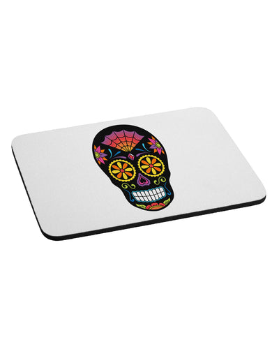 Version 2 Black Day of the Dead Calavera Mousepad-TooLoud-White-Davson Sales