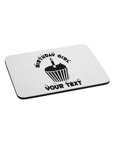 Personalized Birthday Girl Cupcake -Customizable- Name Mousepad-TooLoud-White-Davson Sales