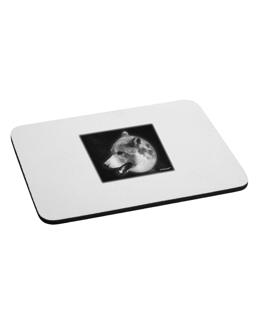 White Wolf Moon Mousepad-TooLoud-White-Davson Sales