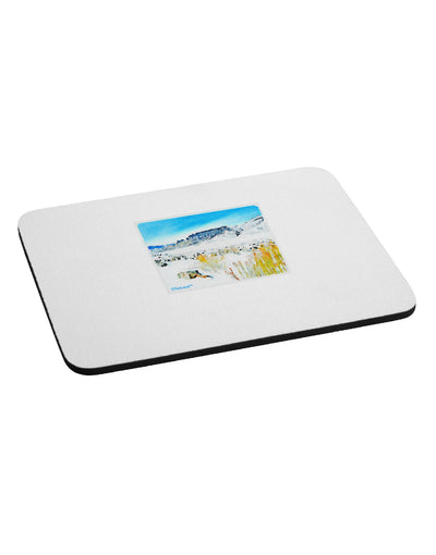 CO Snow Scene Watercolor Mousepad-TooLoud-White-Davson Sales