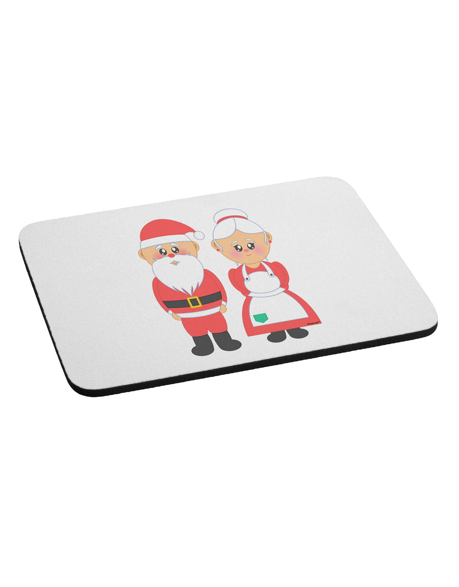 Cute Mr and Mrs Santa Claus Couple Christmas Mousepad-TooLoud-White-Davson Sales