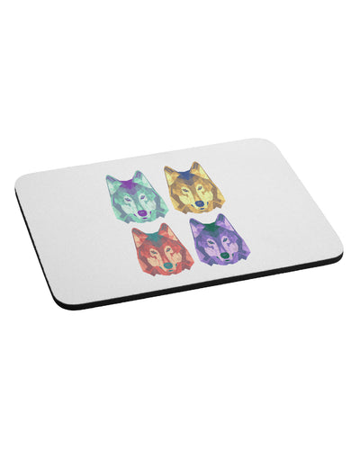 Geometric Wolf Head Pop Art Mousepad by TooLoud-TooLoud-White-Davson Sales