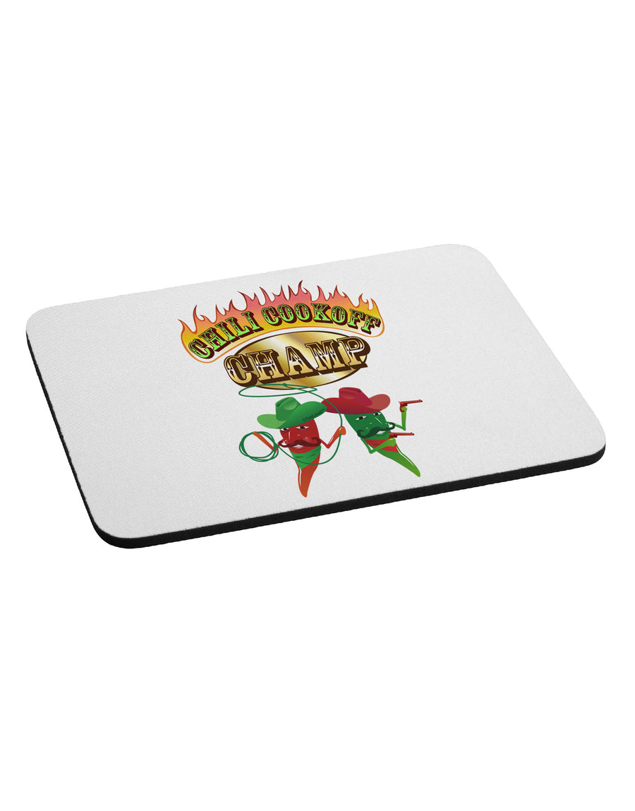 Cowboy Chili Cookoff Champ Mousepad-TooLoud-White-Davson Sales