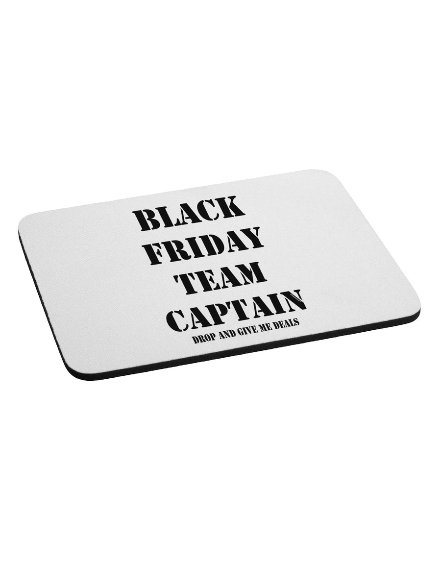 Black Friday Team Captain - Drop and Give Me Deals Mousepad-TooLoud-White-Davson Sales