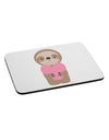 Cute Valentine Sloth Holding Heart Mousepad by TooLoud-TooLoud-White-Davson Sales