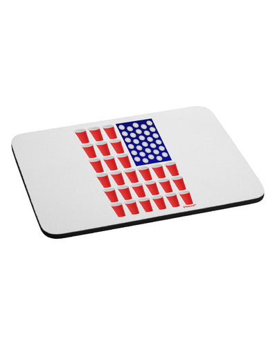 Beer Pong Flag Mousepad-TooLoud-White-Davson Sales